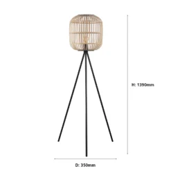 Eglo Bordesley Wooden Floor Lamp -Homebase Sales Store 12879397 1594843869040566