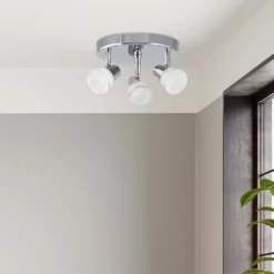 Rhea 3 Lamp Spotlight Plate - Polished Chrome -Homebase Sales Store 12882213 1584843517655147