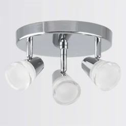 Rhea 3 Lamp Spotlight Plate - Polished Chrome -Homebase Sales Store 12882213 3724843517640123