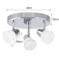 Rhea 3 Lamp Spotlight Plate - Polished Chrome -Homebase Sales Store 12882213 5784843517686923