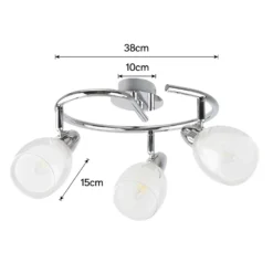 Eliza 3 Lamp Spotlight Plate - Chrome -Homebase Sales Store 12882217 2064843518191664