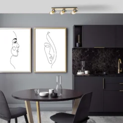 Lucy 3 Lamp Spotlight Plate - Gold & Black -Homebase Sales Store 12882221 2994843518951057