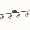 Noah 4 Lamp Spotlight Plate - Black & Antique Brass -Homebase Sales Store 12882224 1954843519154778