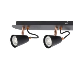 Emma 4 Lamp Spotlight Bar - Black & Copper -Homebase Sales Store 12882225 1664843519481211