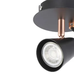 Emma Single Lamp Spotlight - Black & Copper -Homebase Sales Store 12882227 1814843519303134