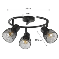 Emily 3 Lamp Spotlight Ring - Black 6 Emily 3 Lamp Spotlight Ring - Black -Homebase Sales Store 12882228 1804843519902663
