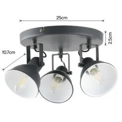 Alfie 3 Lamp Spotlight Plate - Grey -Homebase Sales Store 12882231 1584843519979391
