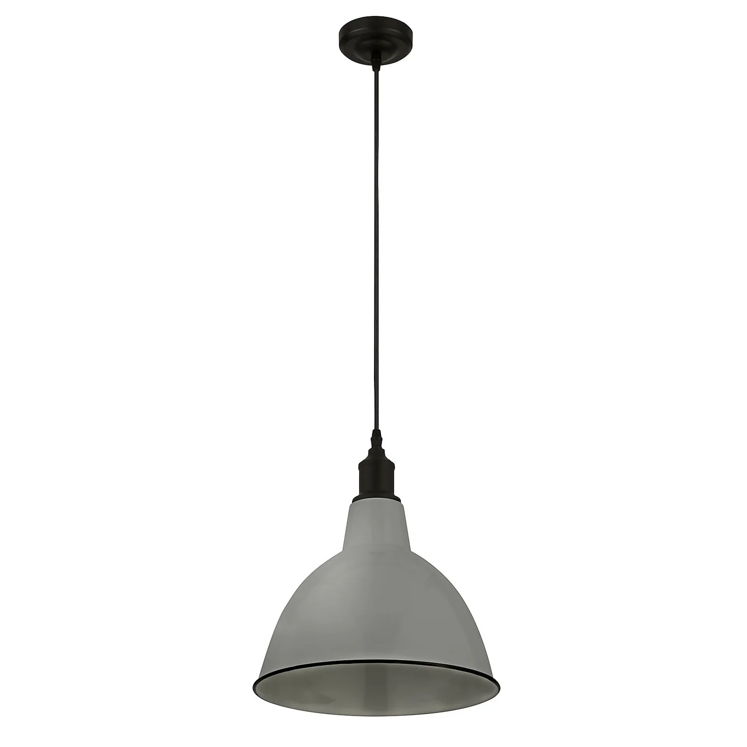 Country Living Farmhouse Dome Pendant Light - Grey - 25cm Country Living Farmhouse Dome Pendant Light - Grey - 25cm -Homebase Sales Store 12882885 1104860936582855
