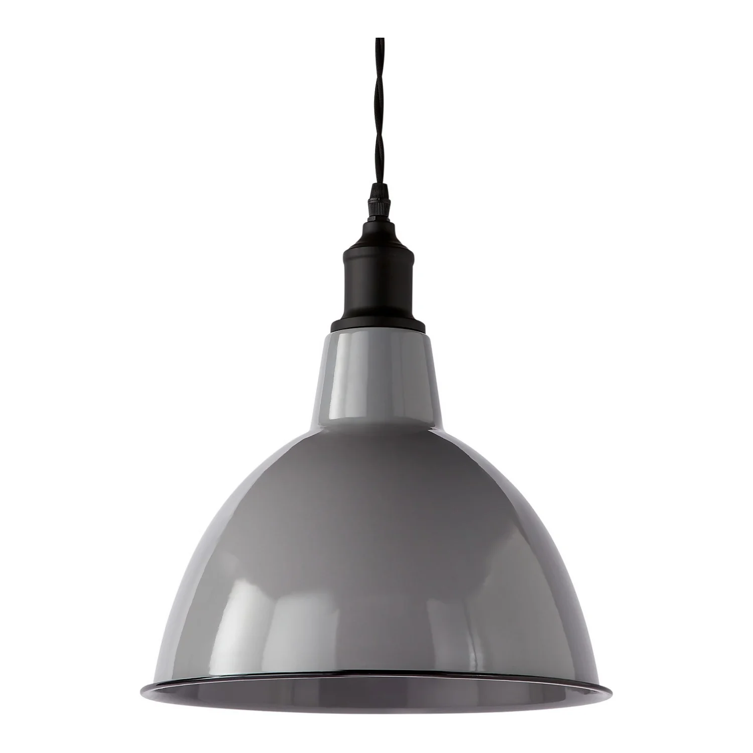 Country Living Farmhouse Dome Pendant Light - Grey - 25cm Country Living Farmhouse Dome Pendant Light - Grey - 25cm -Homebase Sales Store 12882885 1354860936615879