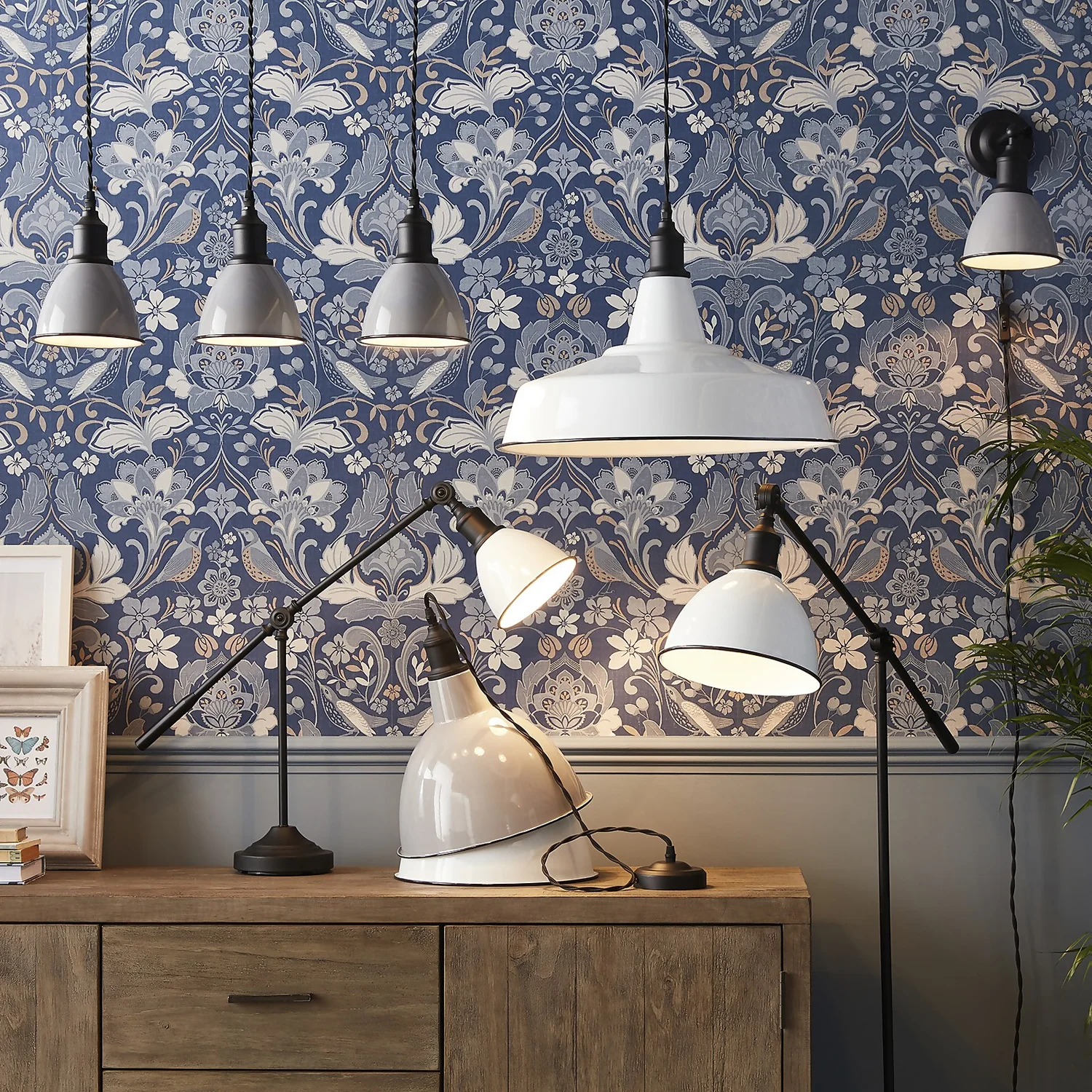 Country Living Farmhouse Dome Pendant Light - Grey - 25cm Country Living Farmhouse Dome Pendant Light - Grey - 25cm -Homebase Sales Store 12882885 1974860936546903