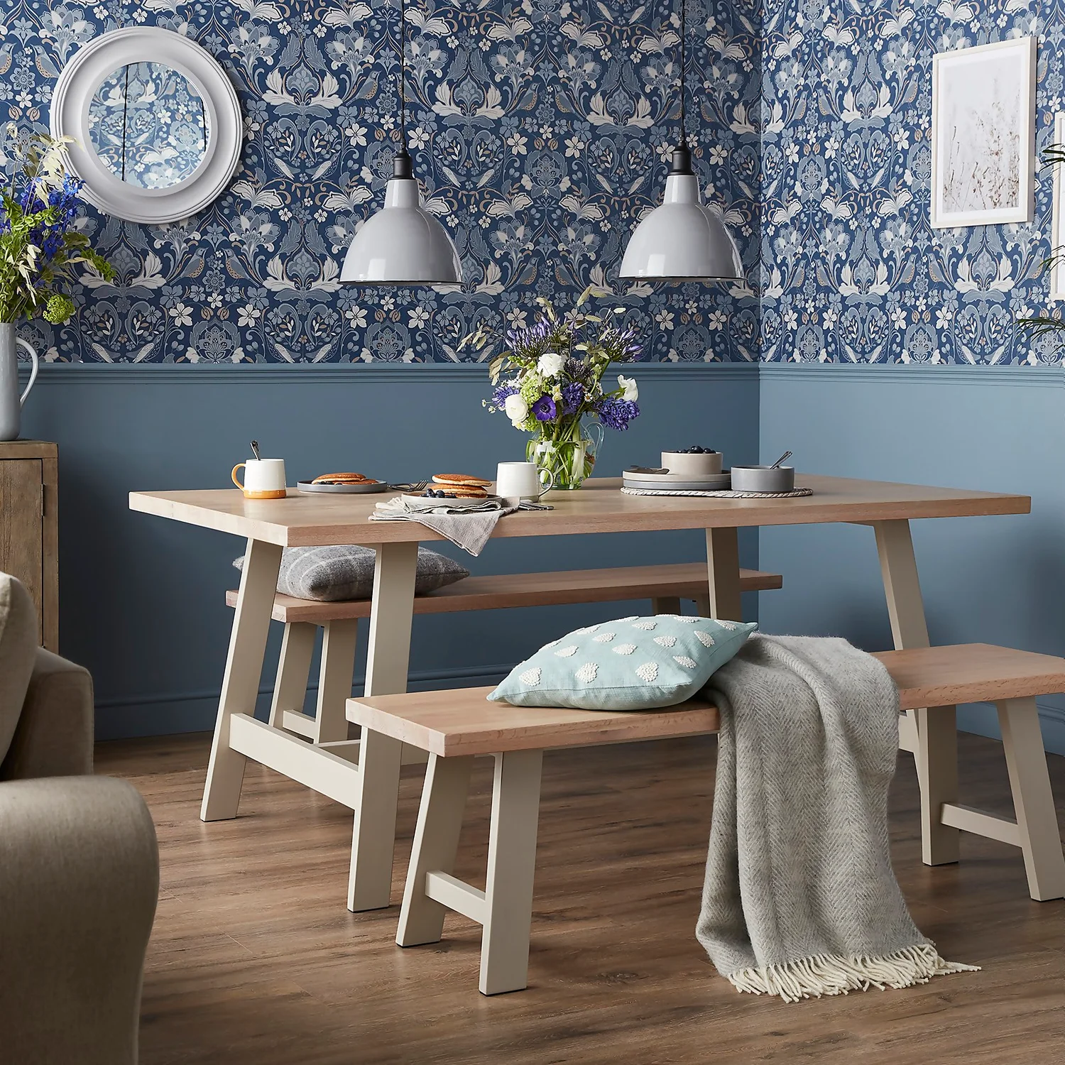 Country Living Farmhouse Dome Pendant Light - Grey - 25cm Country Living Farmhouse Dome Pendant Light - Grey - 25cm -Homebase Sales Store 12882885 6024860936498033