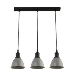 Country Living Farmhouse 3 Light Dome Pendant Fitting - Grey -Homebase Sales Store 12882886 1284860935688051