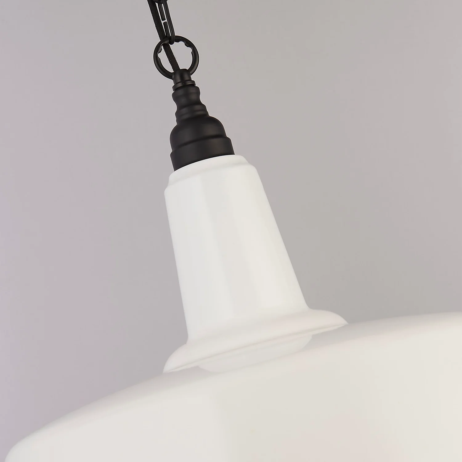 Country Living Farmhouse Pendant Light - White - 46cm Country Living Farmhouse Pendant Light - White - 46cm -Homebase Sales Store 12882890 2224860936647397