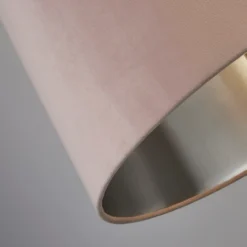 House Beautiful Samet Velvet Drum Shade - Pink - 45cm -Homebase Sales Store 12882893 6314861162927371