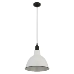 Country Living Farmhouse Dome Pendant Light - White - 31cm -Homebase Sales Store 12882895 1394860936527430
