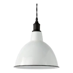 Country Living Farmhouse Dome Pendant Light - White - 31cm -Homebase Sales Store 12882895 2684860936561897