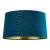 House Beautiful Samet Velvet Drum Shade - Teal - 45cm -Homebase Sales Store 12882896 1014861119773721