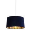 House Beautiful Samet Velvet Drum Shade - Navy - 45cm 1 House Beautiful Samet Velvet Drum Shade - Navy - 45cm -Homebase Sales Store 12882897 4444867934787891