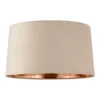 House Beautiful Samet Velvet Drum Shade - Champagne - 45cm -Homebase Sales Store 12882898 1404861161933780