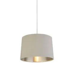 House Beautiful Samet Velvet Drum Shade - Grey - 30cm -Homebase Sales Store 12882900 1294861161987066