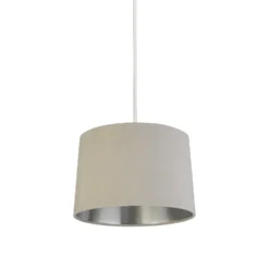 House Beautiful Samet Velvet Drum Shade - Grey - 30cm -Homebase Sales Store 12882900 1904861162015239
