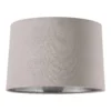 House Beautiful Samet Velvet Drum Shade - Grey - 30cm -Homebase Sales Store 12882900 8884861161933459