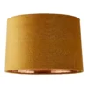 House Beautiful Samet Velvet Drum Shade -Ochre - 30cm -Homebase Sales Store 12882902 7014884447587868