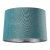 House Beautiful Samet Velvet Drum Shade - Duck Egg - 30cm -Homebase Sales Store 12882903 1754861162278525