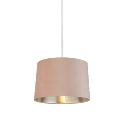 House Beautiful Samet Velvet Drum Shade - Pink - 30cm -Homebase Sales Store 12882905 1534861162870686