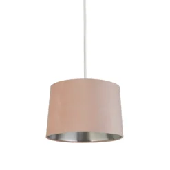House Beautiful Samet Velvet Drum Shade - Pink - 30cm -Homebase Sales Store 12882905 1834861162899426