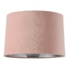 House Beautiful Samet Velvet Drum Shade - Pink - 30cm 1 House Beautiful Samet Velvet Drum Shade - Pink - 30cm -Homebase Sales Store 12882905 3024861162278906