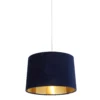 House Beautiful Samet Velvet Drum Shade - Navy - 30cm -Homebase Sales Store 12882907 2854867934774589