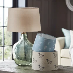 Country Living Annabelle Patterned Cotton Drum Lamp Shade - 25cm -Homebase Sales Store 12882915 2004861119709269
