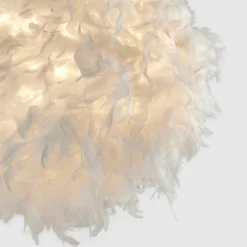 Hattie Feather Non-elec Light Shade - White -Homebase Sales Store 12886897 1114911169823013