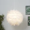 Hattie Feather Non-elec Light Shade - White 1 Hattie Feather Non-elec Light Shade - White -Homebase Sales Store 12886897 1325049847526211