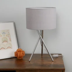 Bella Tripod Table Lamp - Grey -Homebase Sales Store 12908191 1005042039994156