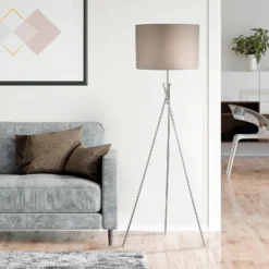 Bella Tripod Floor Lamp - Grey -Homebase Sales Store 12908200 8334899248521602