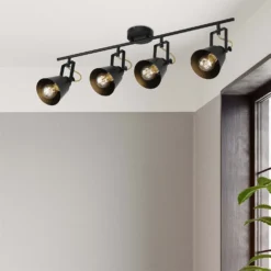 Abigail 4 Lamp Spotlight Bar - Black -Homebase Sales Store 12909853 6114845849453750