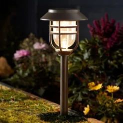 Solar Company Caged Stake Lantern
