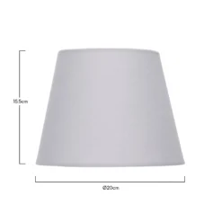 Clyde Grey Taper Shade - 20cm -Homebase Sales Store 13139363 1074900551804975
