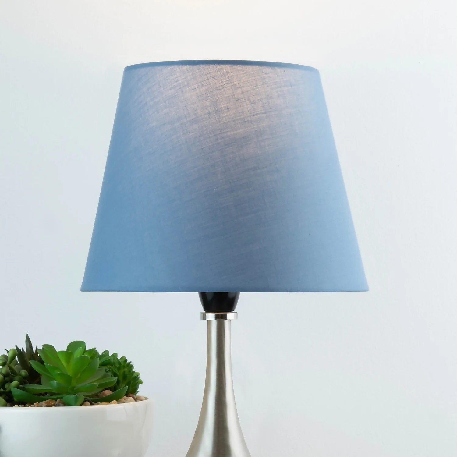 Clyde Blue Taper Shade - 20cm Clyde Blue Taper Shade - 20cm -Homebase Sales Store 13139364 2754952636313552