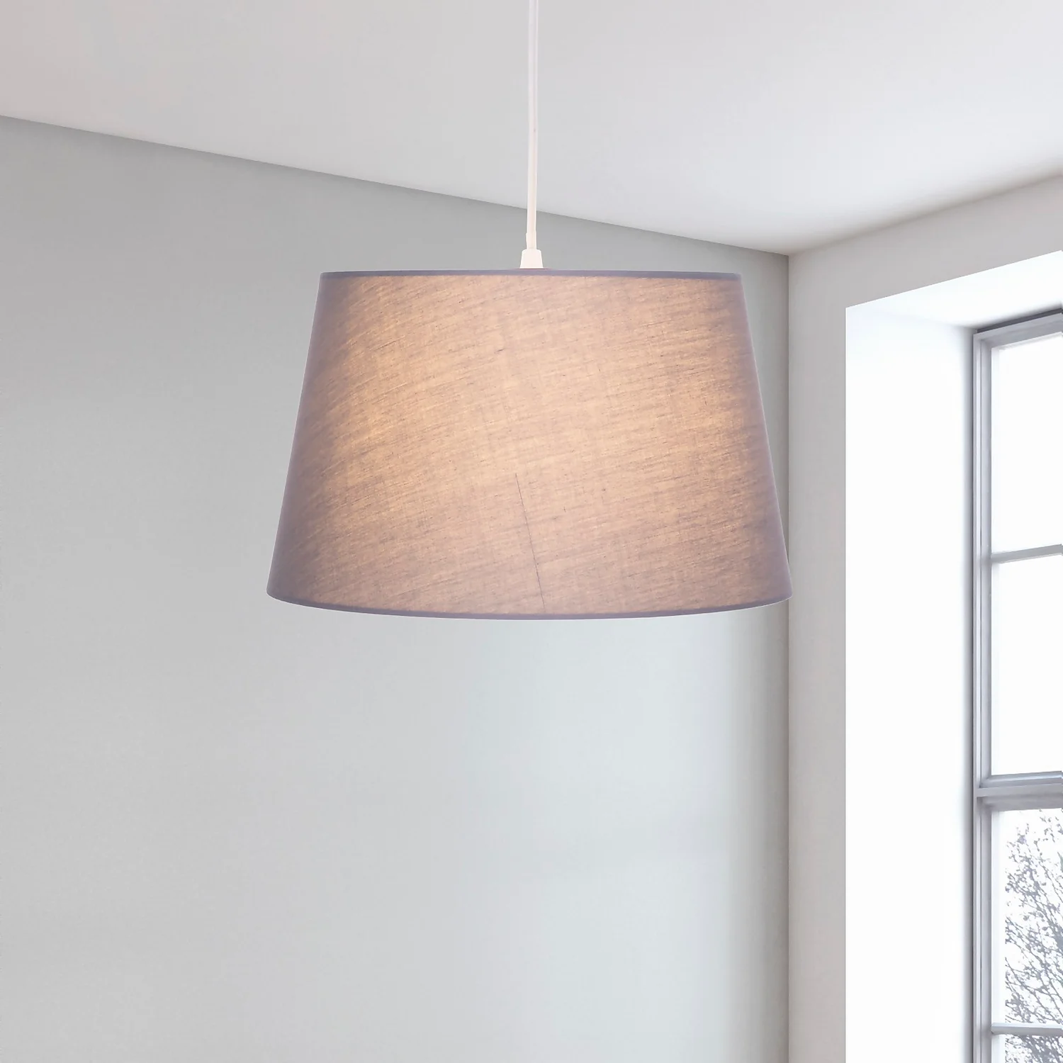 Clyde Charcoal Taper Shade - 30cm Clyde Charcoal Taper Shade - 30cm -Homebase Sales Store 13139367 5914900552191030