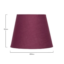 Clyde Plum Taper Shade - 20cm -Homebase Sales Store 13139369 7994900551803076