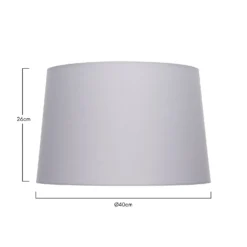 Clyde Grey Taper Shade - 40cm 6 Clyde Grey Taper Shade - 40cm -Homebase Sales Store 13139376 1104900553942328
