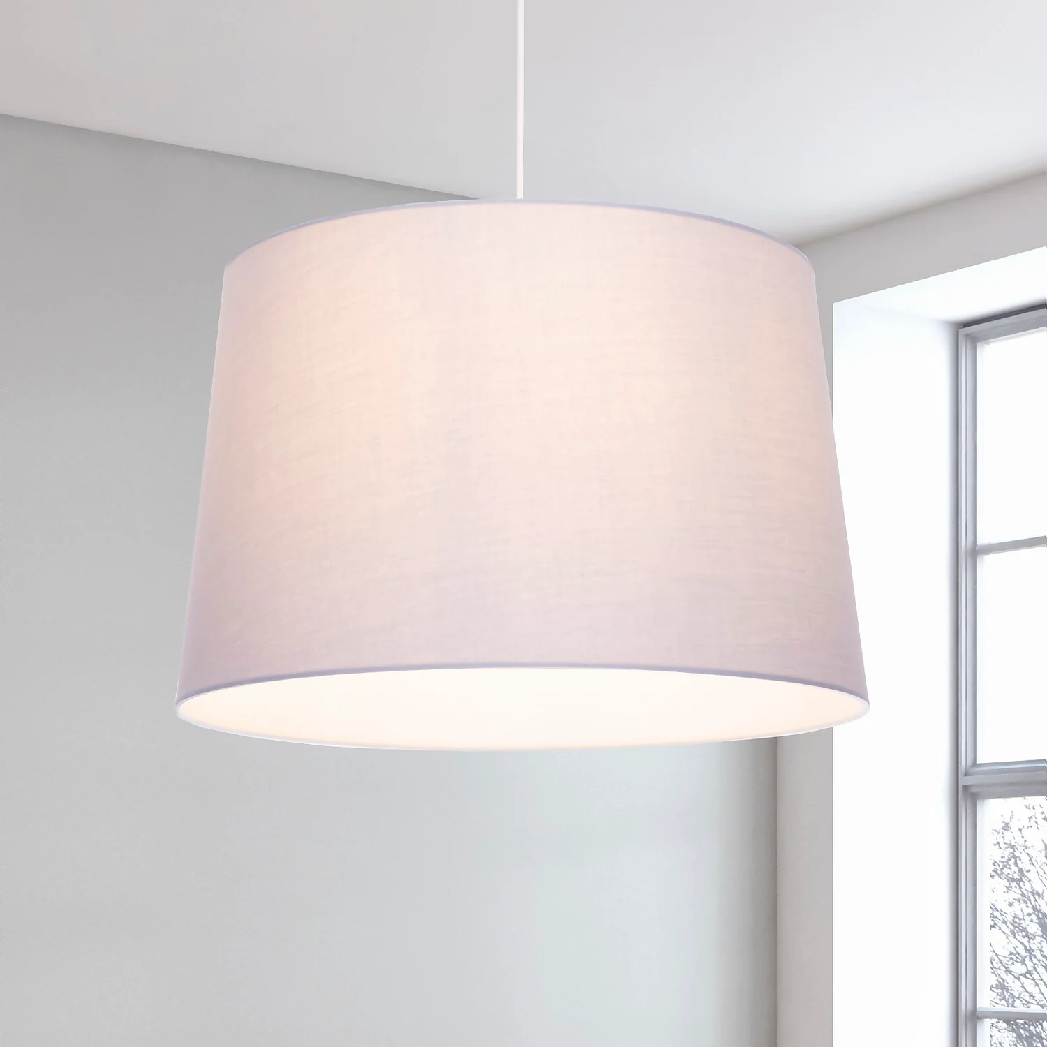 Clyde Grey Taper Shade - 40cm Clyde Grey Taper Shade - 40cm -Homebase Sales Store 13139376 1224900553855523