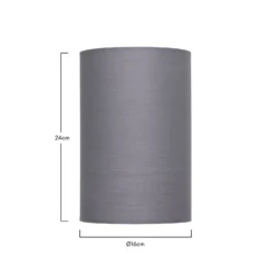 Clyde Charcoal Cylinder Shade - 16cm 6 Clyde Charcoal Cylinder Shade - 16cm -Homebase Sales Store 13139383 1134900551102159