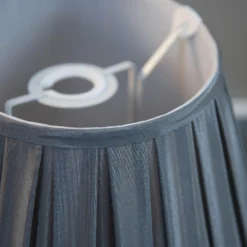 Raye Dove Pleated Taper Silk Shade - 20cm -Homebase Sales Store 13139384 1904944148016361