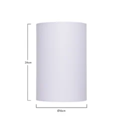 Clyde White Cylinder Shade - 16cm -Homebase Sales Store 13139387 4804900551381249