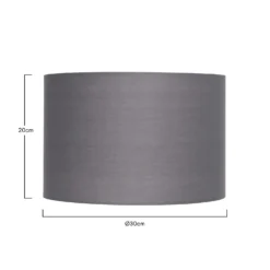 Clyde Charcoal Drum Shade - 30cm -Homebase Sales Store 13139390 1654900551832761