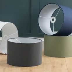 Clyde Charcoal Drum Shade - 30cm -Homebase Sales Store 13139390 2304944147978684